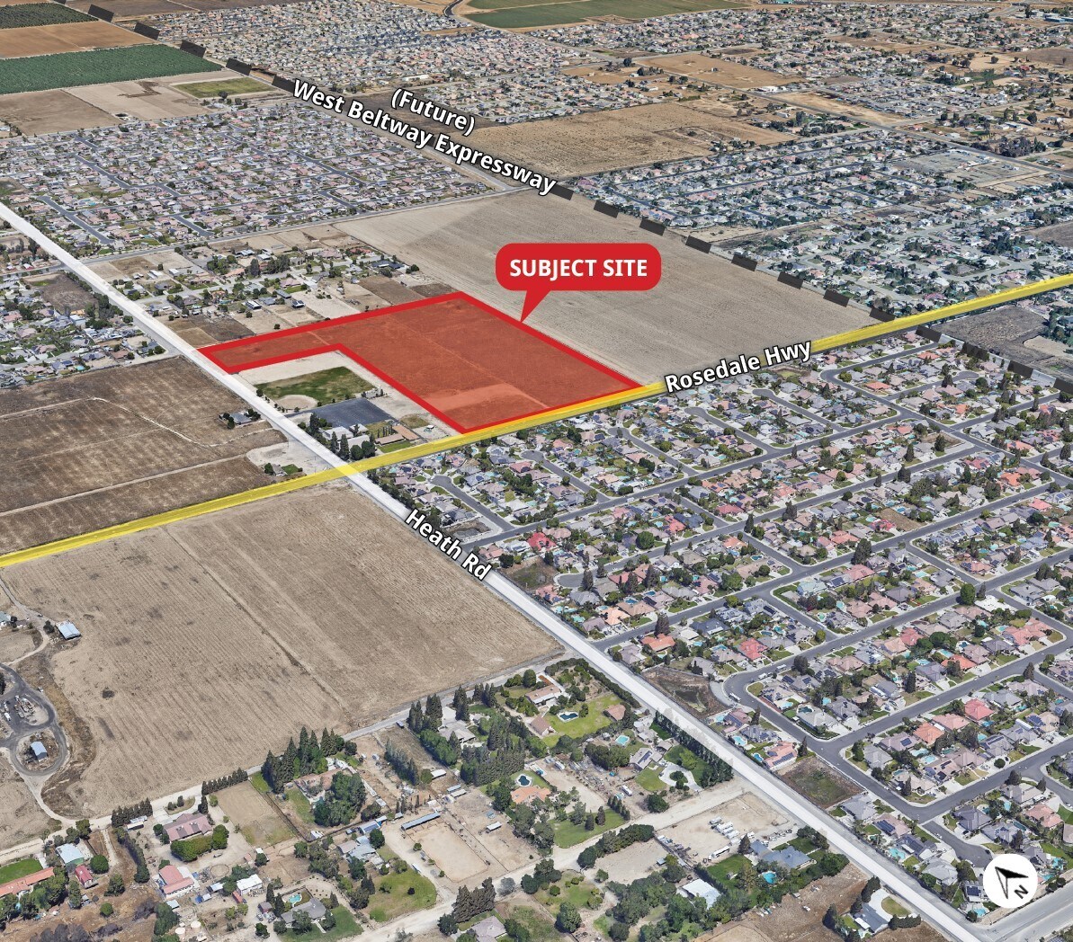 Rosedale Hwy, Bakersfield, CA for sale Aerial- Image 1 of 2