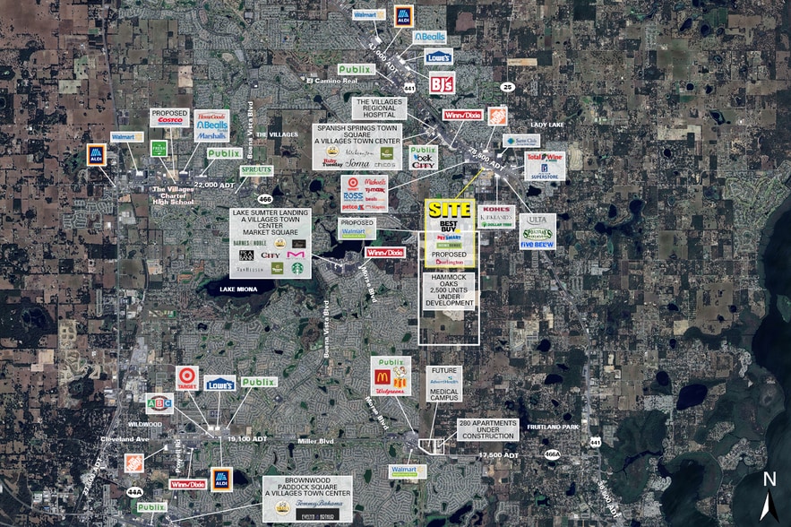 SWC US 441 hwy, Lady Lake, FL for lease - Aerial - Image 2 of 5