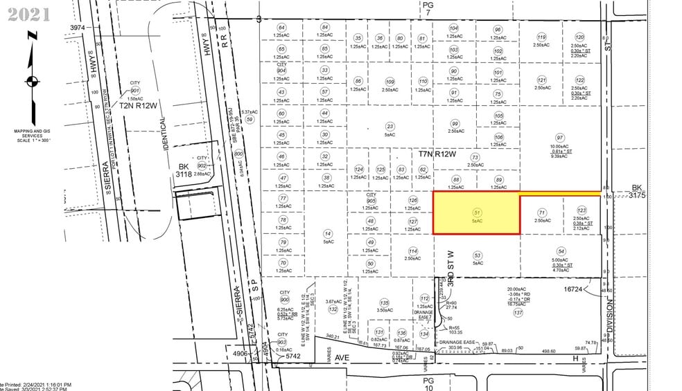 Ave G-12 near Division St, Lancaster, CA for sale - Plat Map - Image 2 of 2