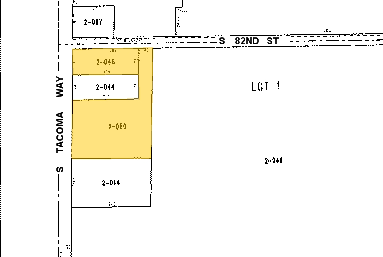 8219 South Tacoma Way, Lakewood, WA for sale - Plat Map - Image 3 of 3