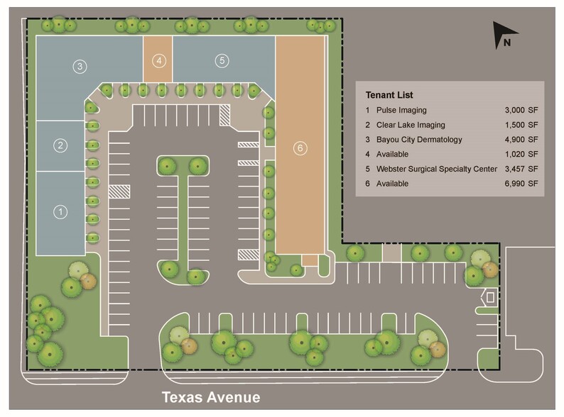 202 N Texas Ave, Webster, TX for lease - Site Plan - Image 2 of 8