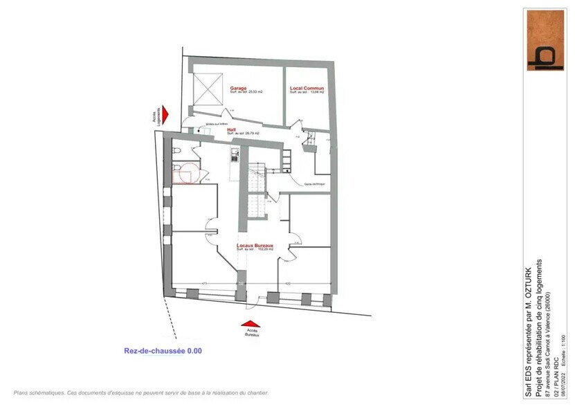 Retail in Valence for lease - Floor Plan - Image 2 of 4