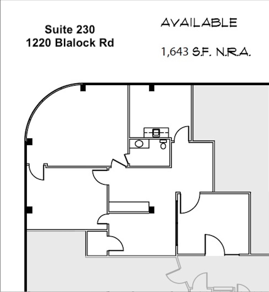 1220 Blalock Rd, Houston, TX for lease Floor Plan- Image 1 of 1
