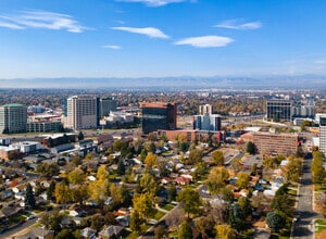 1873 S Bellaire St, Denver, CO - aerial  map view