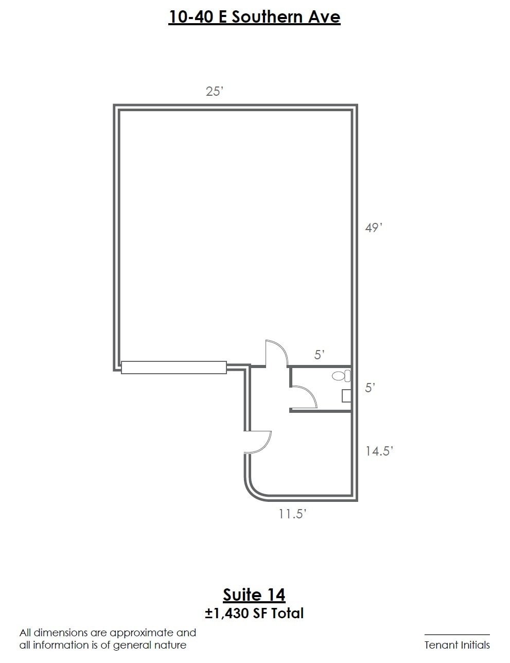 10-40 E Southern Ave, Mesa, AZ for lease Floor Plan- Image 1 of 1