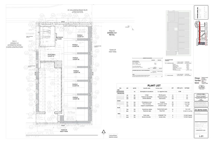 4678 Hallandale Beach blvd, Pembroke Park, FL for sale - Site Plan - Image 3 of 4