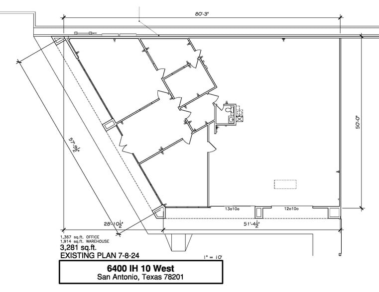 6400-6440 W Interstate 10, San Antonio, TX for lease - Floor Plan - Image 3 of 4