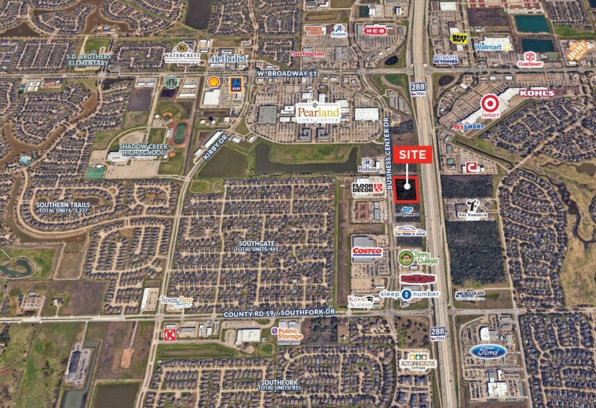 SH288 & Business Center Dr, Pearland, TX for sale - Aerial - Image 2 of 2