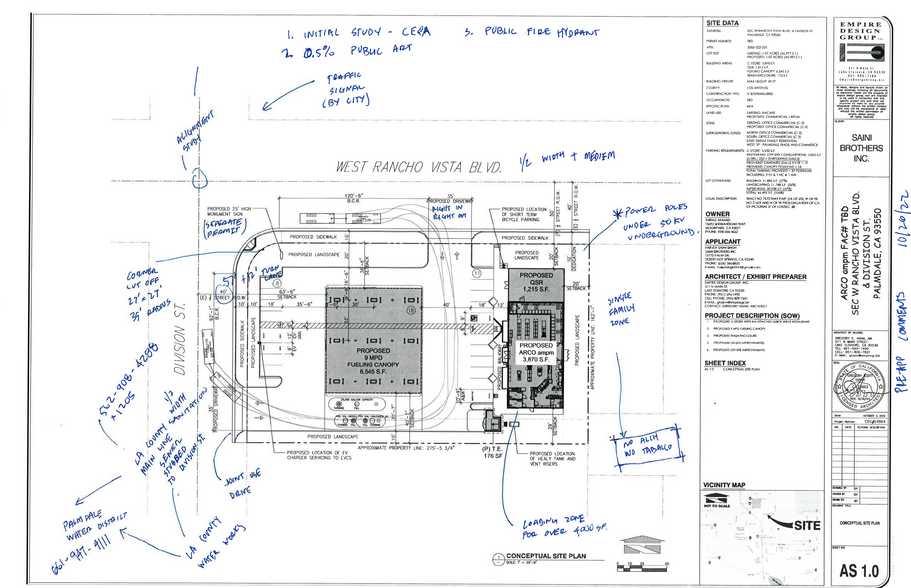 3 Gas Station Approved Parcels-Palmdale portfolio of 3 properties for sale on LoopNet.com - Building Photo - Image 2 of 4