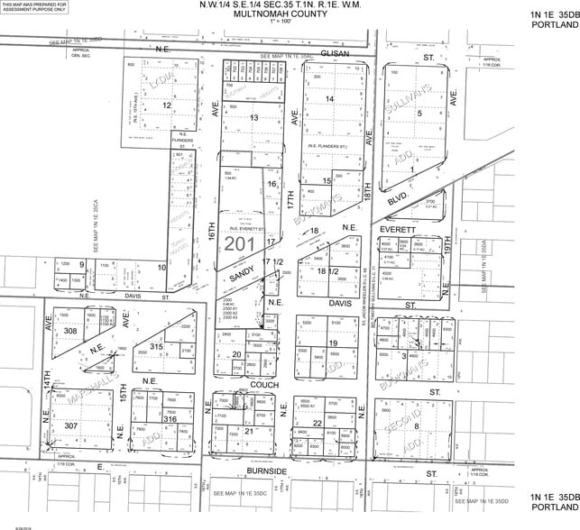 1500 NE Sandy Blvd, Portland, OR for lease - Plat Map - Image 3 of 3