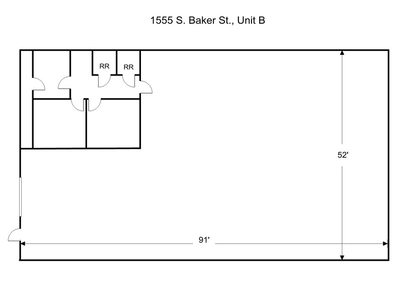 1555 S Baker Ave, Ontario, CA for lease - Floor Plan - Image 1 of 6