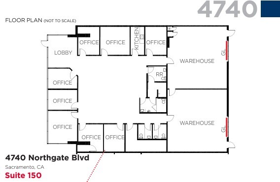 4700 Northgate Blvd, Sacramento, CA for lease Floor Plan- Image 1 of 1