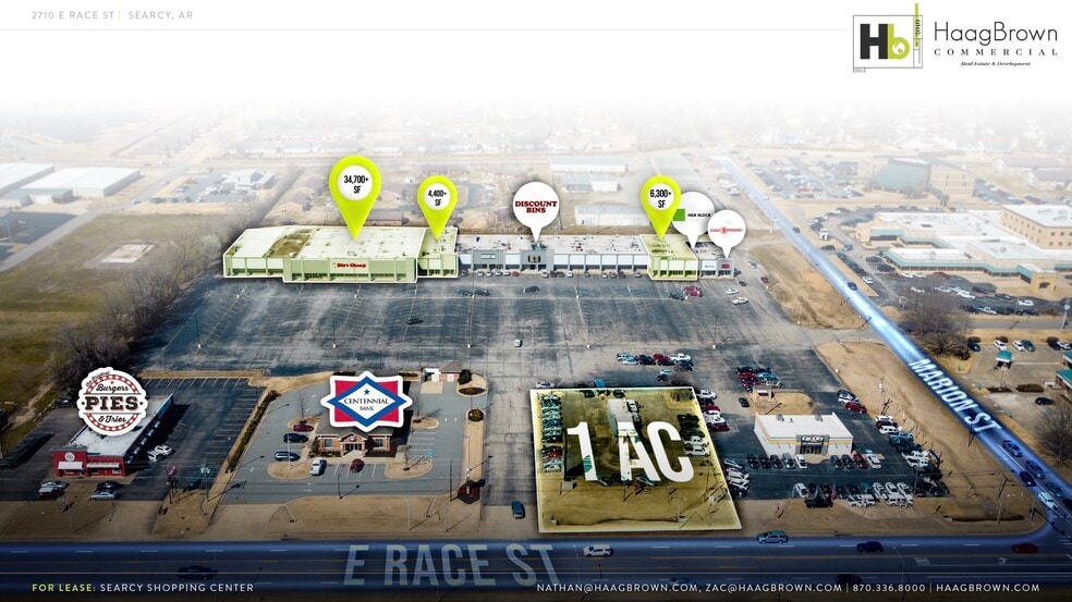 2702 E Race Ave, Searcy, AR for lease - Aerial - Image 2 of 4