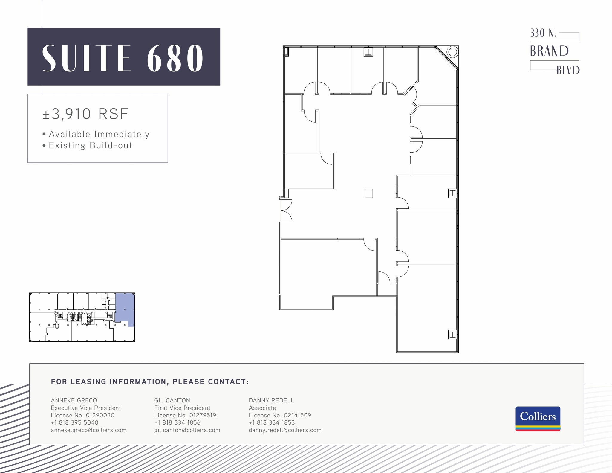 330 N brand Blvd, Glendale, CA for lease Floor Plan- Image 1 of 1