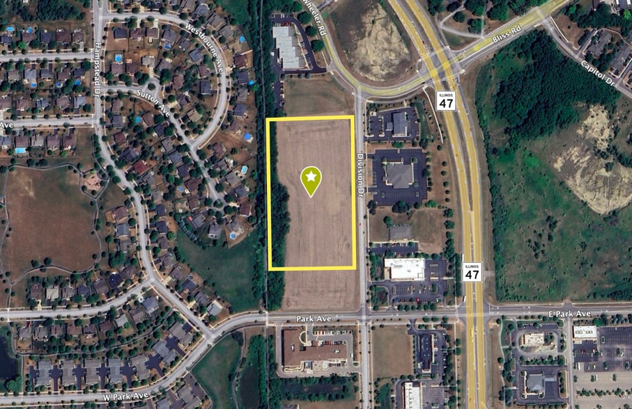 6.5± AC, Sugar Grove, IL for sale - Aerial - Image 1 of 2