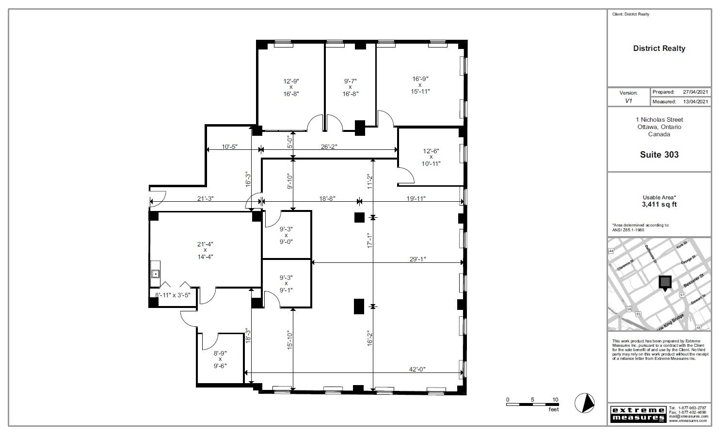 1-5 Nicholas St, Ottawa, ON for lease Floor Plan- Image 1 of 1