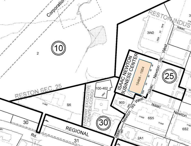 1946-1954 W Isaac Newton Sq, Reston, VA for lease - Plat Map - Image 3 of 3