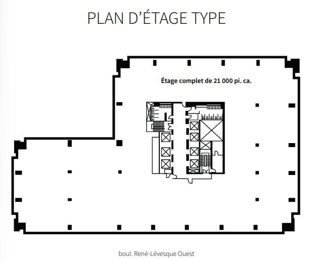 800 Boul René-Lévesque O, Montréal, QC for lease Typical Floor Plan- Image 1 of 1