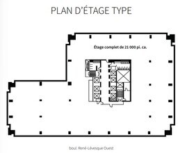 800 Boul René-Lévesque O, Montréal, QC for lease Typical Floor Plan- Image 1 of 1