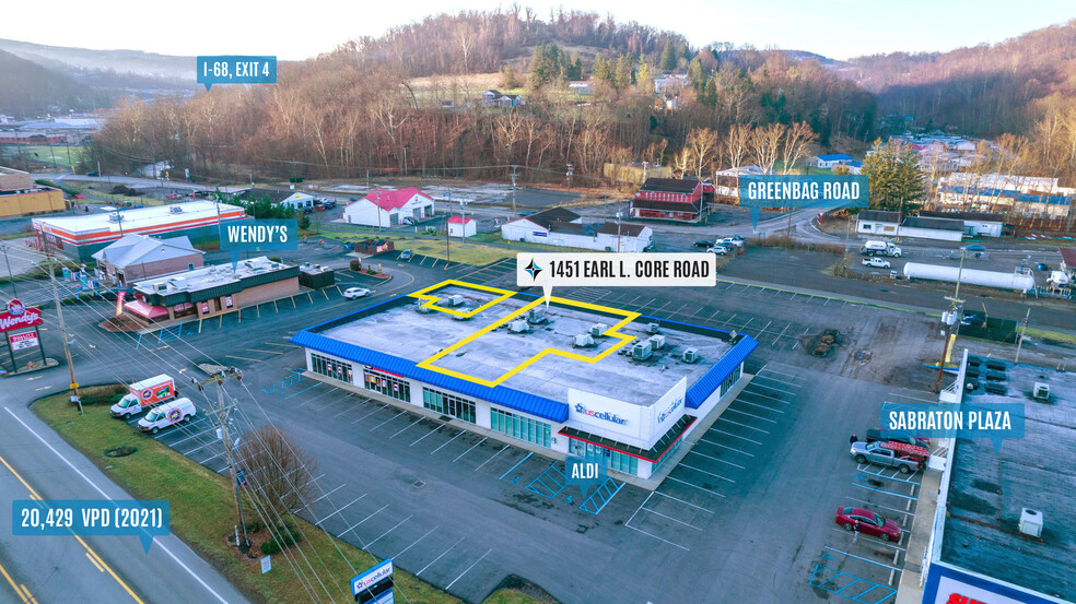 1451 Earl L Core Rd, Morgantown, WV for lease - Building Photo - Image 1 of 12