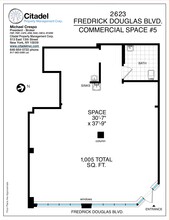 2619-2623 Frederick Douglass blvd, New York, NY for lease Site Plan- Image 1 of 1