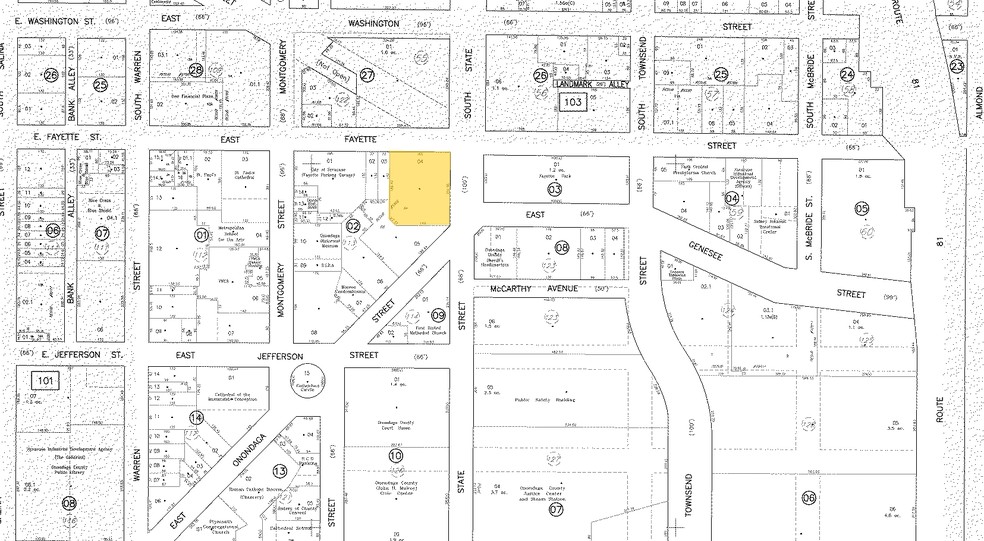 300 S State St, Syracuse, NY for lease - Plat Map - Image 3 of 9