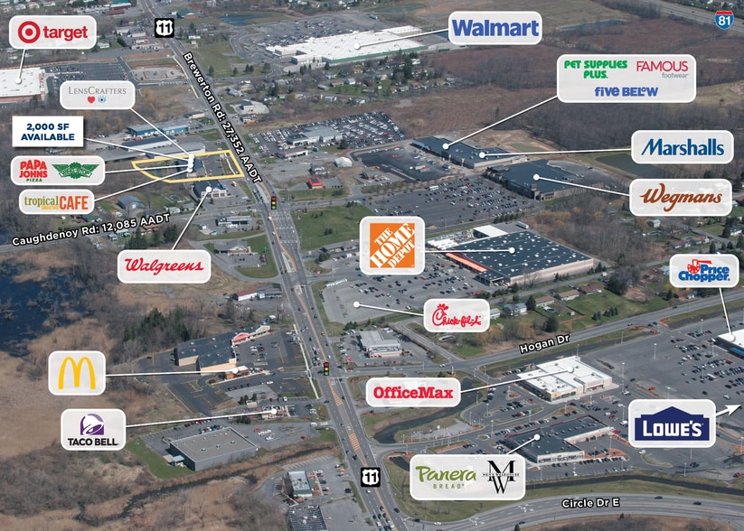 7985-8001 Brewerton Rd, Cicero, NY for lease - Aerial - Image 2 of 4