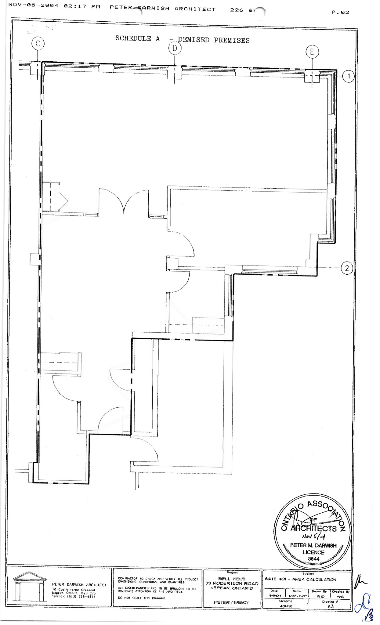 2039 Robertson Rd, Ottawa, ON for lease Floor Plan- Image 1 of 8