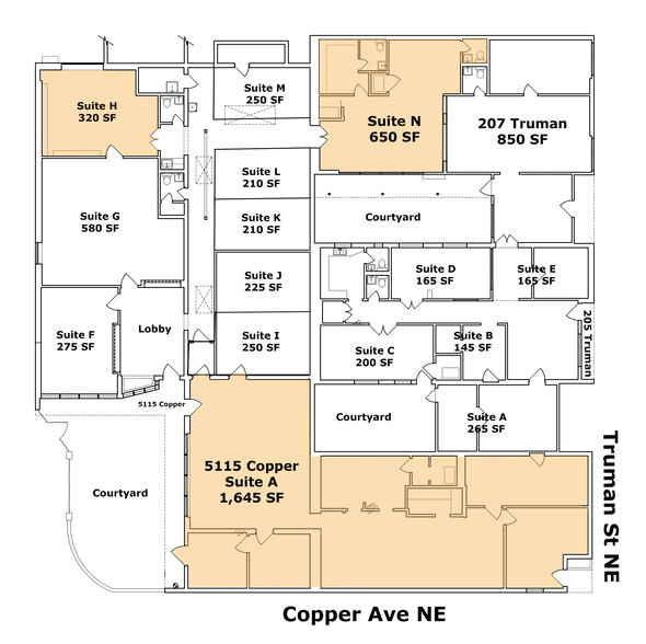 5115 Copper Ave NE, Albuquerque, NM for lease - Floor Plan - Image 2 of 3