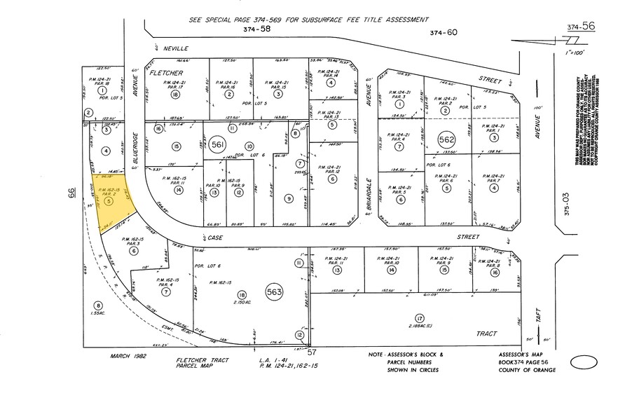 521 W Briardale Ave, Orange, CA for lease - Plat Map - Image 2 of 2