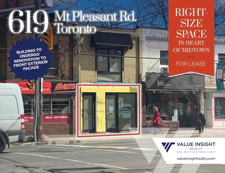 619 Mt Pleasant Rd, Toronto, ON for lease - Building Photo - Image 2 of 8