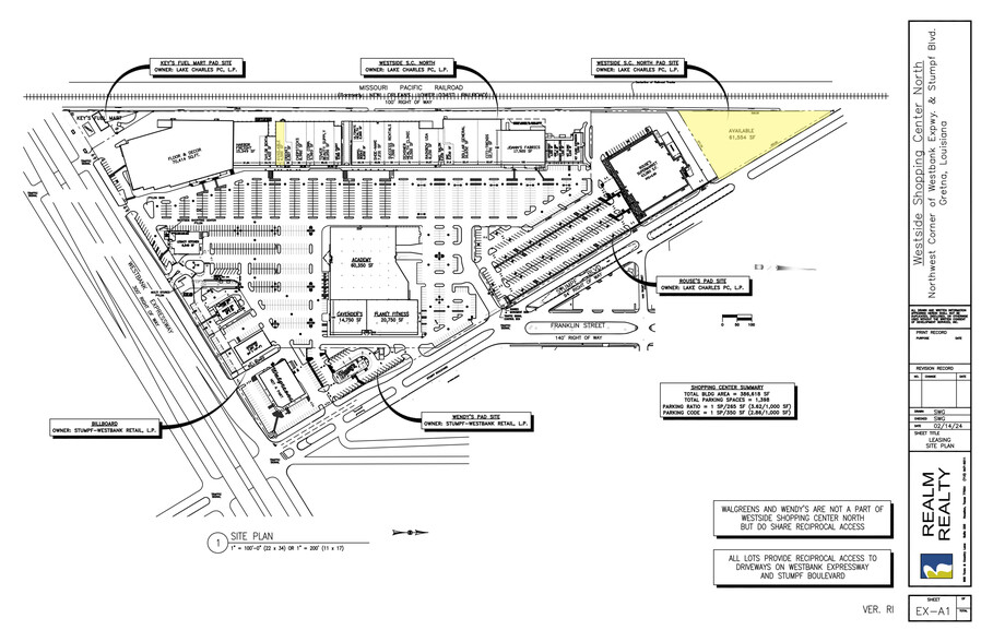 91 Westbank Expy, Gretna, LA for lease - Site Plan - Image 2 of 2