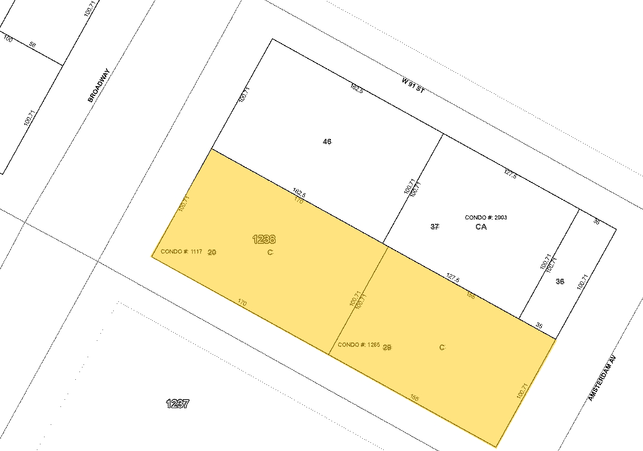 215 W 90th St, New York, NY for sale Plat Map- Image 1 of 1