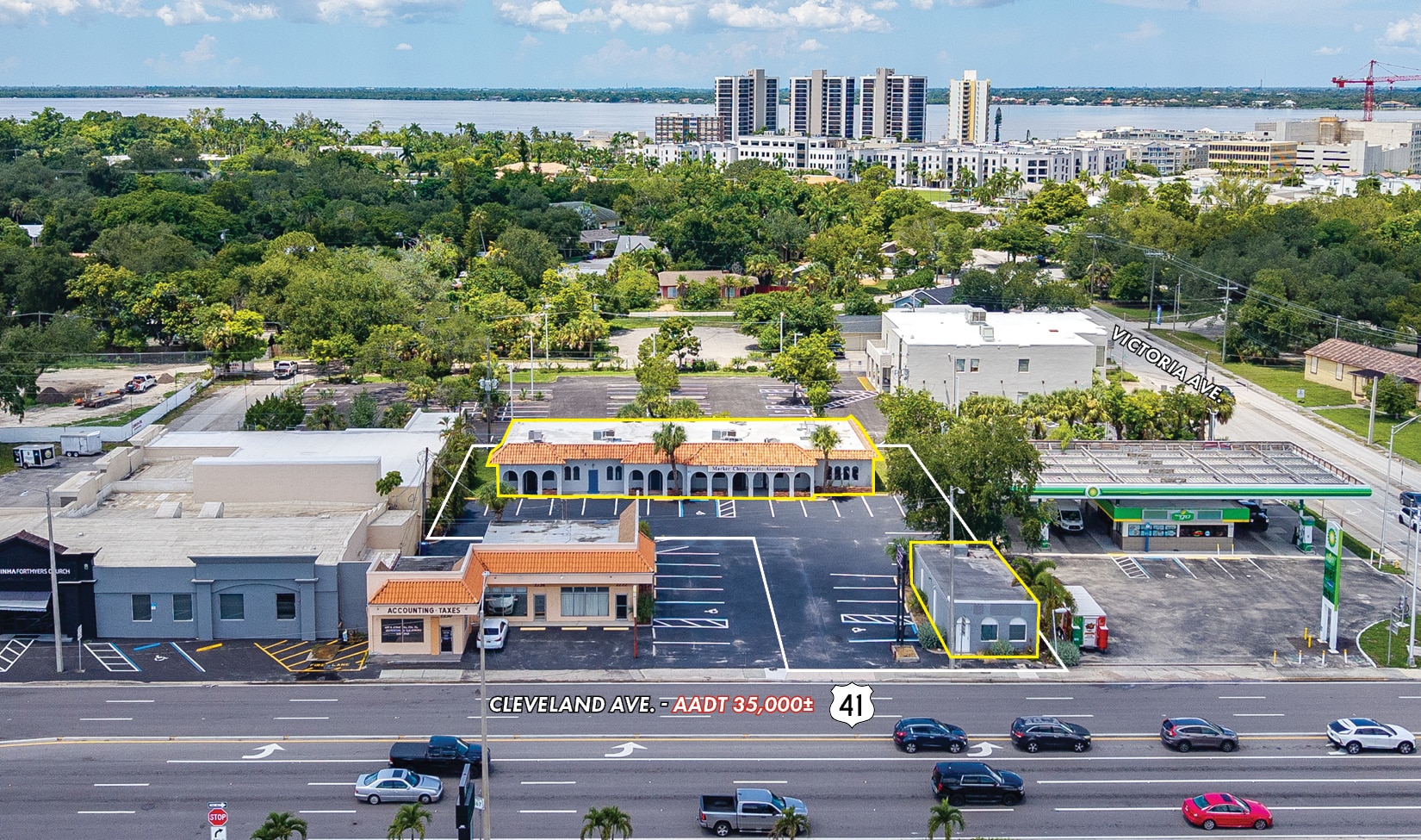 2210-2218 S Cleveland Ave, Fort Myers, FL for lease Aerial- Image 1 of 8