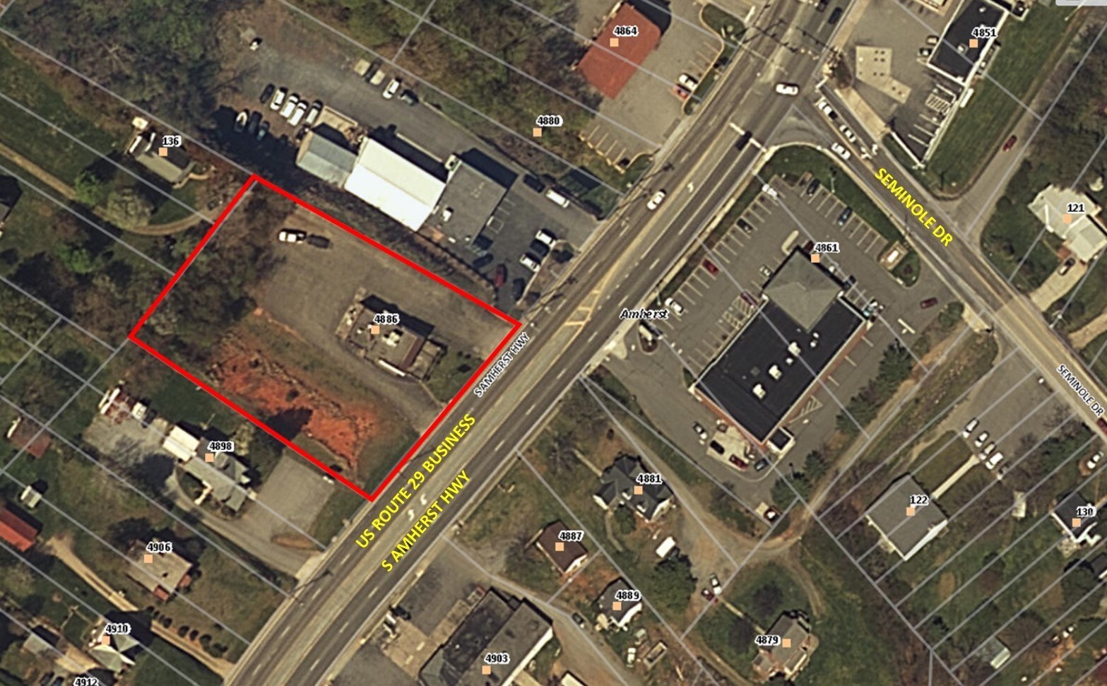 4886 S Amherst Hwy, Madison Heights, VA for sale Aerial- Image 1 of 1