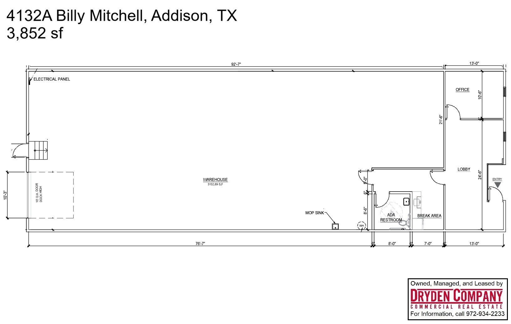 4124-4140 Billy Mitchell, Addison, TX for lease Floor Plan- Image 1 of 2