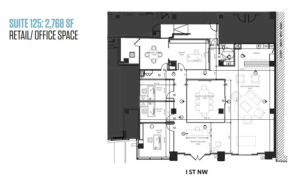 1725 I St NW, Washington, DC for lease Floor Plan- Image 1 of 1