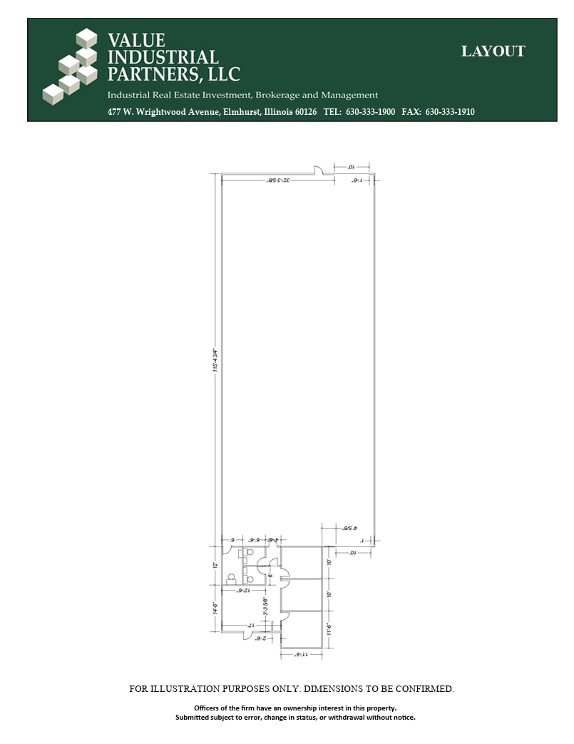 2451-2457 American Ln, Elk Grove Village, IL for lease Floor Plan- Image 1 of 1