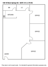 1481 W Warm Springs Rd, Henderson, NV for lease Floor Plan- Image 2 of 2