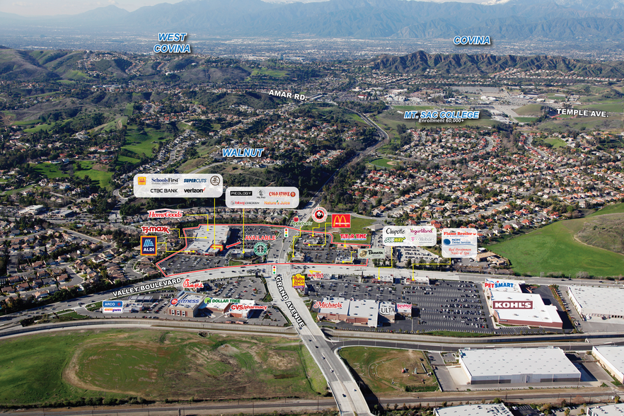 505 N Grand Ave, Walnut, CA for lease - Aerial - Image 3 of 13