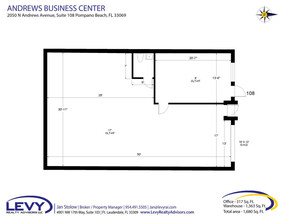 2050 N Andrews Ave, Pompano Beach, FL for lease Floor Plan- Image 2 of 3