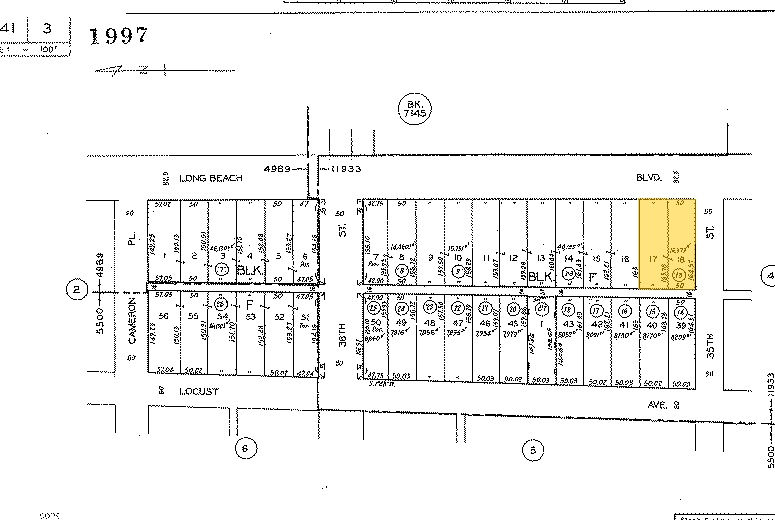 3505 Long Beach Blvd, Long Beach, CA for lease - Plat Map - Image 2 of 10