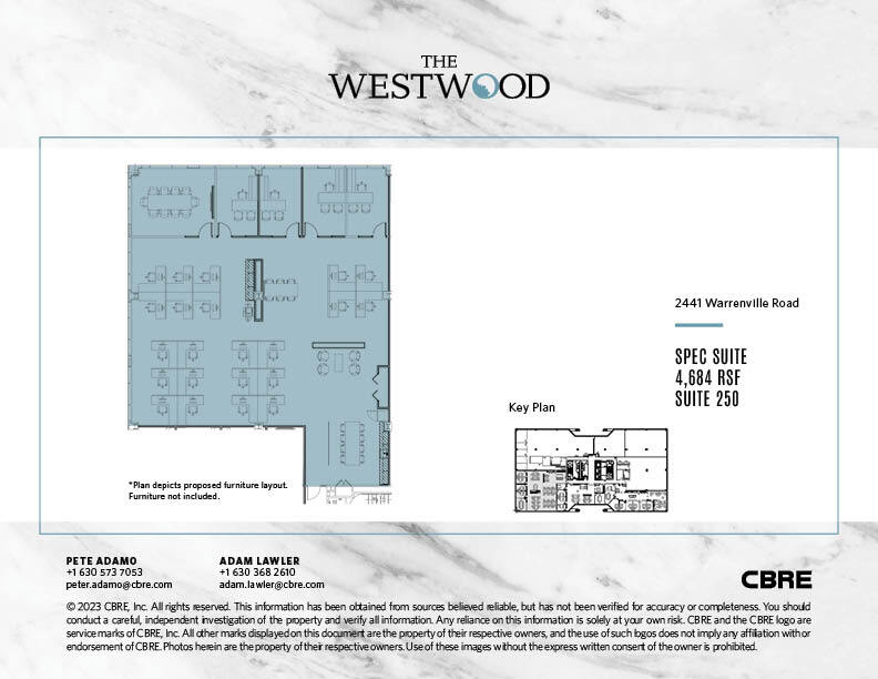 2441 Warrenville Rd, Lisle, IL for lease Floor Plan- Image 1 of 2