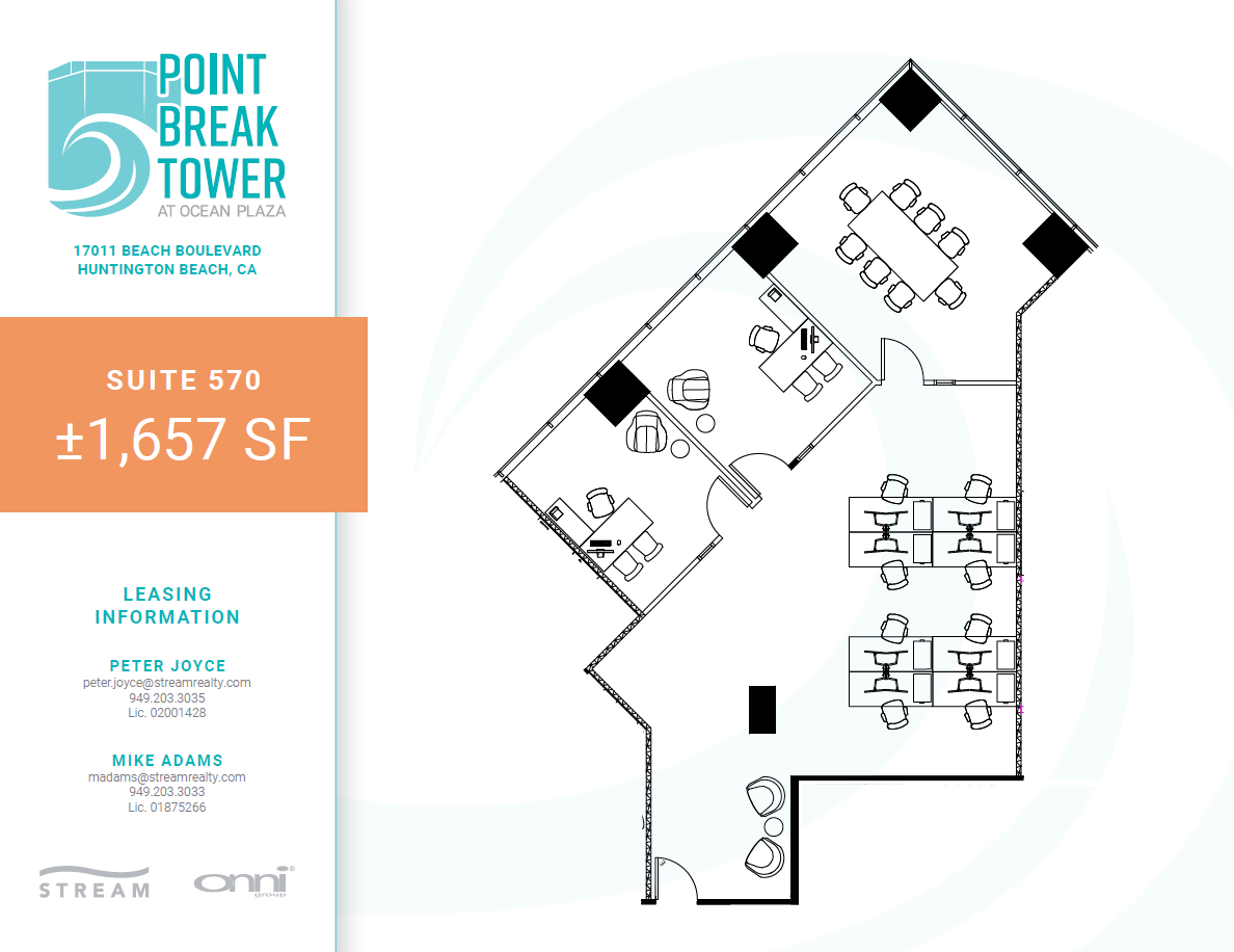 17011 Beach Blvd, Huntington Beach, CA for lease Floor Plan- Image 1 of 2