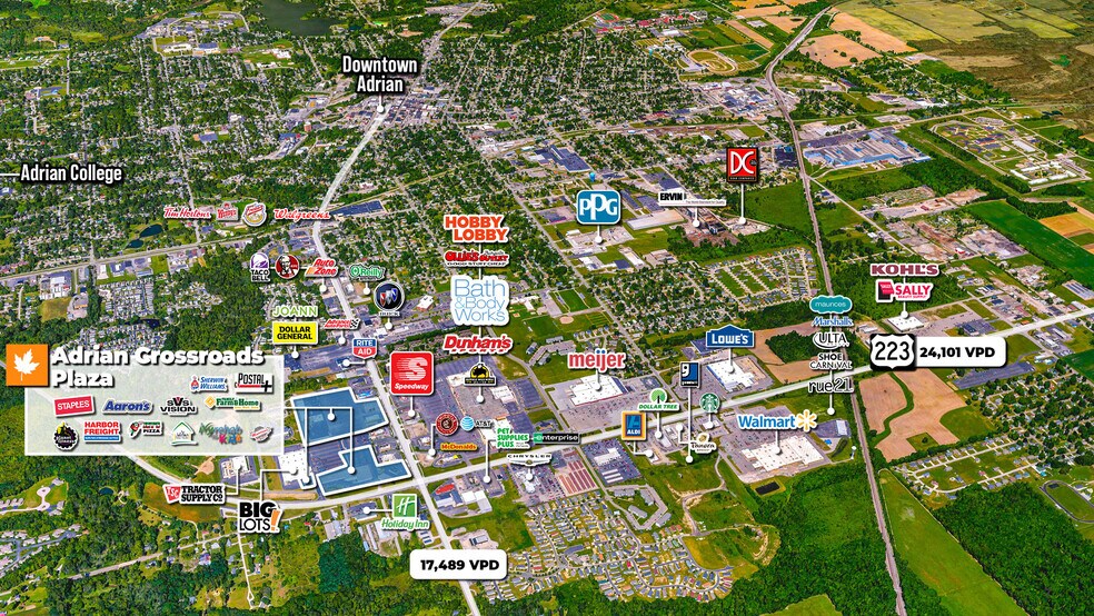 1416-1424 S Main St, Adrian, MI for sale - Building Photo - Image 1 of 1