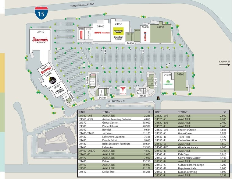 24420-24490 Village Walk Pl, Murrieta, CA for lease - Site Plan - Image 2 of 23