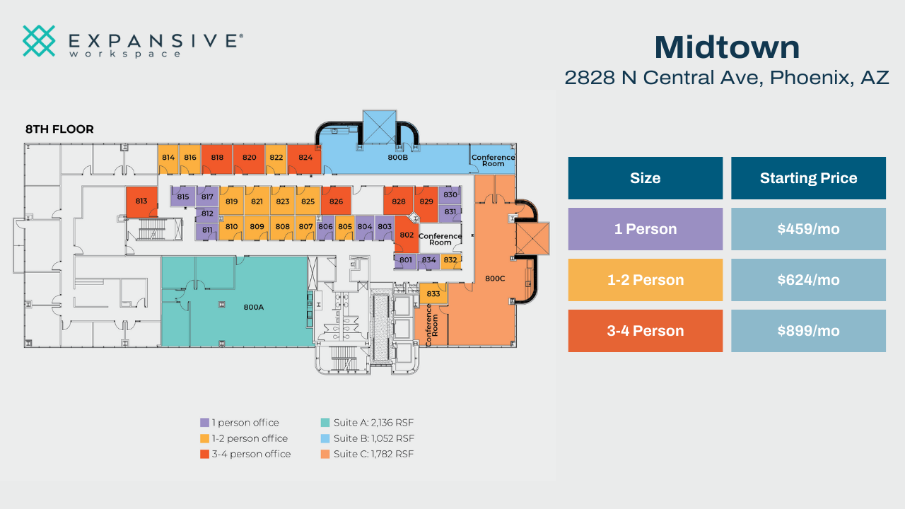 2828 N Central Ave, Phoenix, AZ for lease Floor Plan- Image 1 of 4