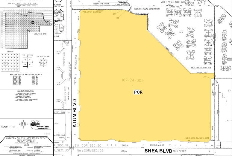 10805-10855 N Tatum Blvd, Phoenix, AZ for sale - Plat Map - Image 1 of 1