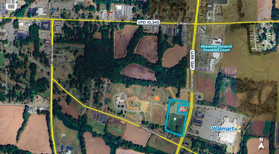 Dupree St, Brownsville, TN for sale Aerial- Image 1 of 5