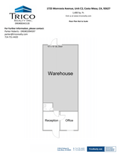 1725 Monrovia Ave, Costa Mesa, CA for lease Floor Plan- Image 1 of 1